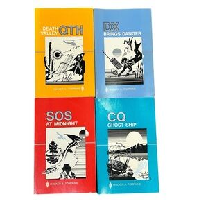 Walker A. Tompkins ARRL Ham Radio Fiction Lot of 4 CQ DX QTH Ghost Ship.